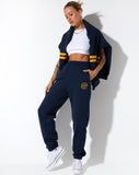 image of Basta Jogger in Navy Citrus Stripe Football 1999