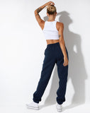 image of Basta Jogger in Navy Citrus Stripe Football 1999