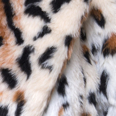 Tina Coat in Leopard Faux Fur