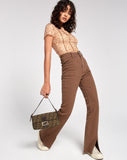 Image of Tinara Crop Top in Tan Mushroom