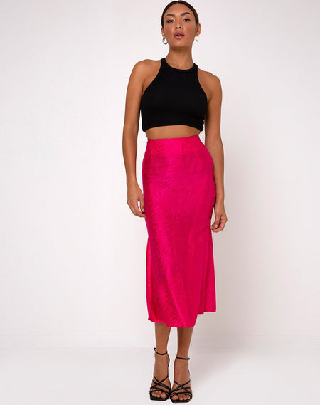 Taura Midi Skirt in Lilac Rose Khaki