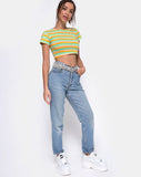 Tindy Crop Top in Sweet Stripe