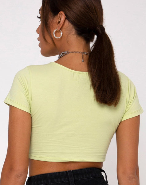 Tindy Crop Top in Pistachio Dragon Embro