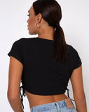 Image of Tiner Crop Top in Rib Black