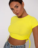 Tiner Crop Top in Rib Sunny Yellow