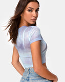 Tiney Crop Top Tee in Cherub Kiss Blue