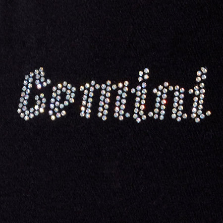 Tiney Crop Tee in Black 'Gemini' Diamante