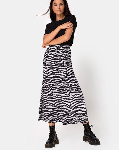 Pyra Midi Skirt in PU Stone