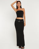 image of Tulus Low Rise Maxi Skirt in Black