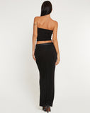 image of Tulus Low Rise Maxi Skirt in Black