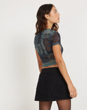 image of Tonia Cropped Tee in Cityscape Green