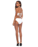 Torte Lace Up Bikini Bottoms in White