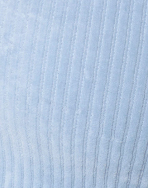 Tube Top in Fluffy Knit Baby Blue