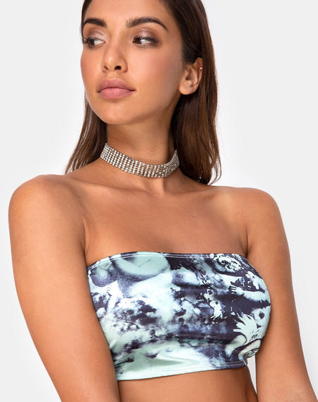 Bliss Crop Top in Cherub Mesh