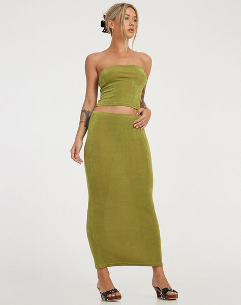 image of Tulus Maxi Skirt in Lime