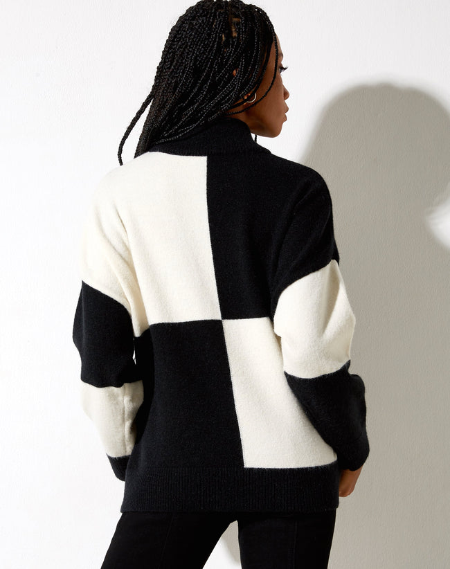 Image of Tusca Sweatshirt in Black and Cream