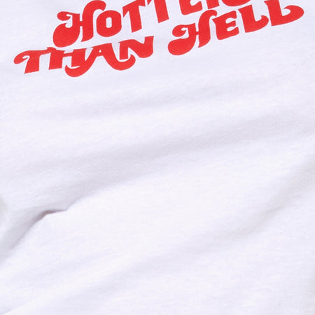 Shrunk Tee in White Hotter Than Hell