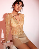 Image of Keyla Shirt in Tan Mushroom