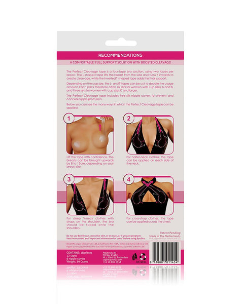 Bye Bra Cleavage Tape and Silk Nipple Covers Cup A-F