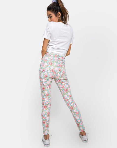 Ultimate Jean in Bloom Floral Blue Base