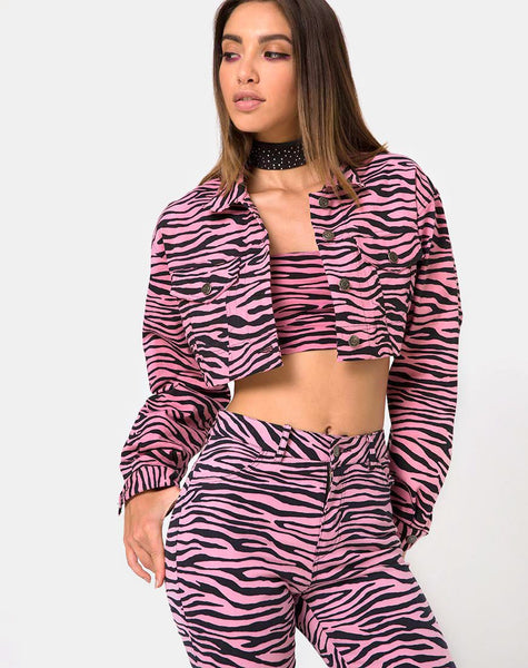 Ultimate Jean in Zip's Zebra Pink