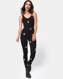 Unitard in Ditsy Sunflower