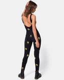 Unitard in Ditsy Sunflower