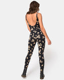 Unitard in Grunge Daisy Floral