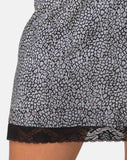 Urila Mini Skirt in Ditsy Leopard Grey