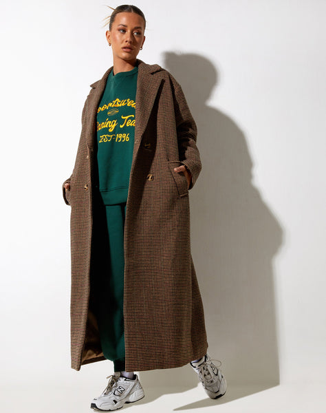 Image of Utamas Coat in Brown Black and Green