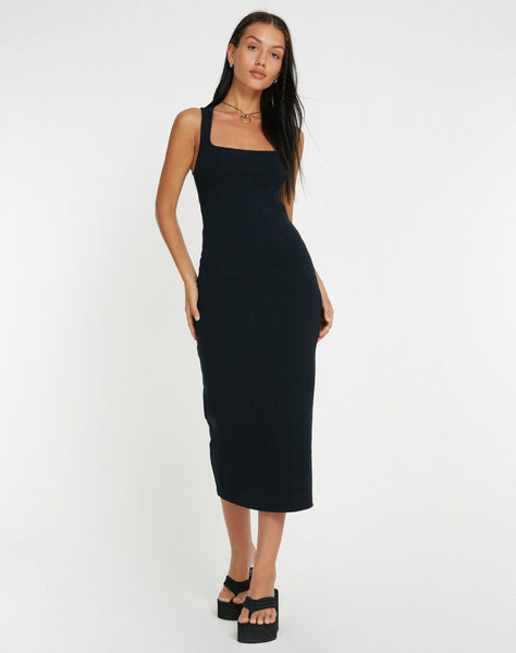 image of Uzma Midi Dress in Black