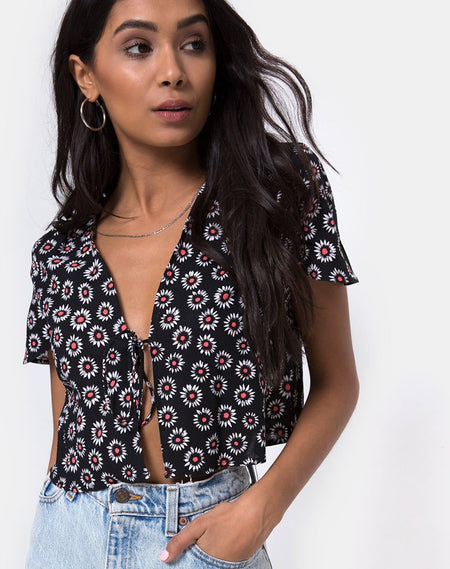 Flory Crop Top in New Polka Nude