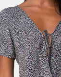 Vaco Blouse in Ditsy Leopard Grey