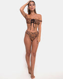 Val Bikini Top in Burn Out Leopard