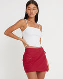 image of Valio Mini Skirt in Tango Red