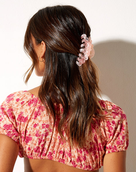 Image of Valvia Hair Claw in Pink Pearl