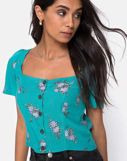 Valza Top in Soi Rose Green