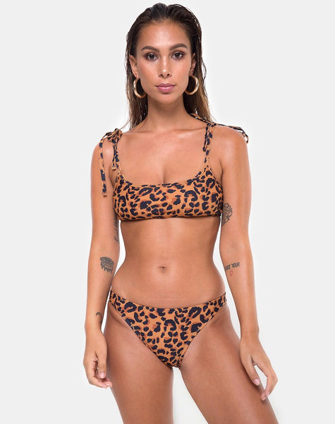 Vanna Bikini Bottom in Burn Out Leopard