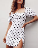 Varie Mini Dress in 80's Polka White