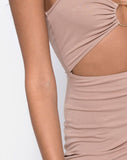 Vecha Bodycon Dress in Jersey Tan