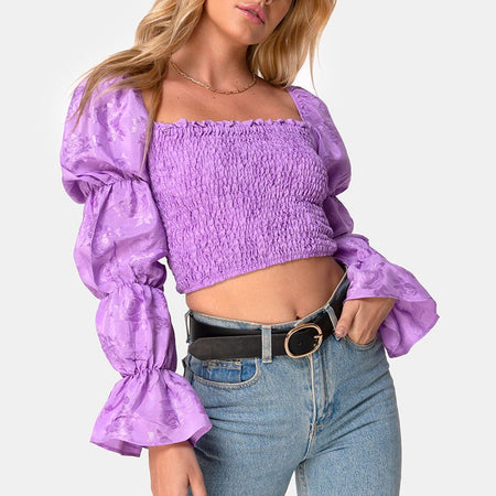 Velina Top in Satin Rose Lilac