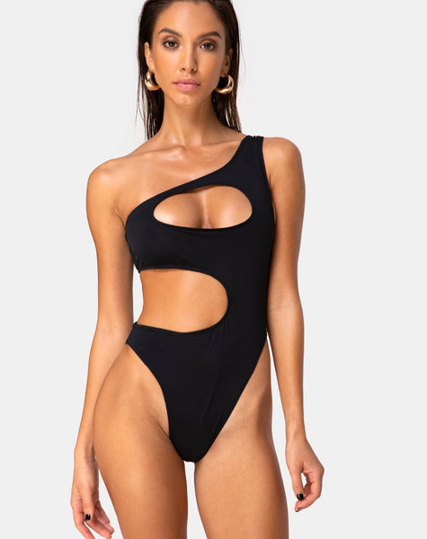 Velora Swimsuit in Matte Black