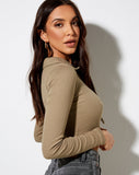 Image of Venema Long Sleeve Top in Rib Eucalyptus