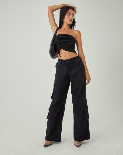 image of MOTEL X JACQUIE Shan Wide Leg Trouser in Black