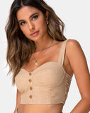 Viben Crop Top in Taupe