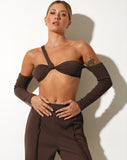 image of Vijas Bralette Top in Bitter Chocolate