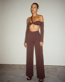 image of Obera Wide Leg Trouser in Bitter Chocolate