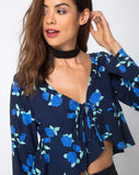 Vine Top in Midnight Blue Rose