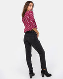 Vinequa Top in Medium Polka Wine