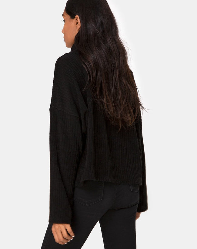 Vinnie Jumper in Knit Black